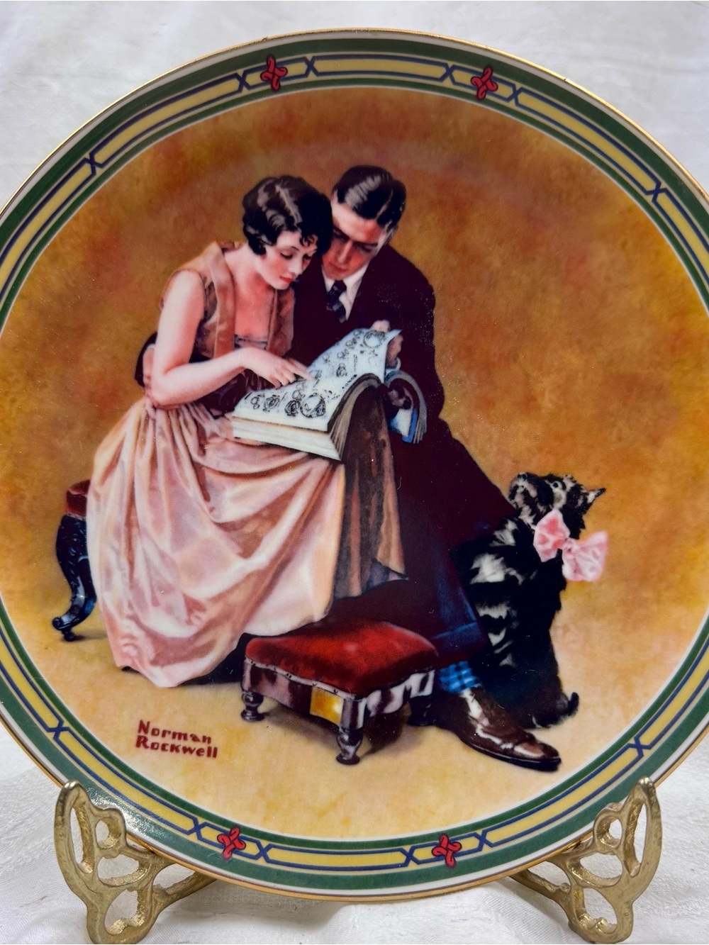 Norman Rockwell Limited Edition Authenticated A Couple’s Commitment Plate